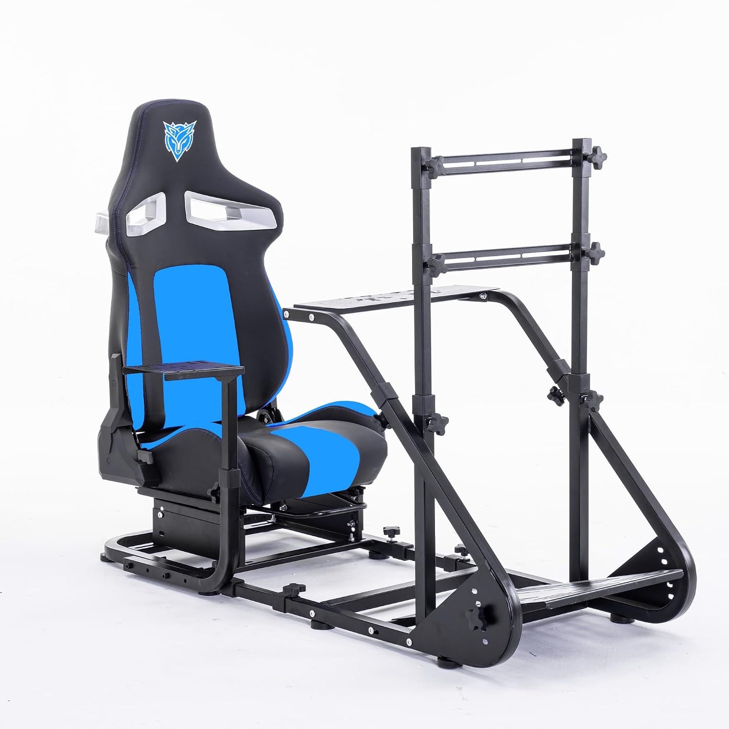 Runboll Racing Simulator Cockpit with Monitor Mount Fits for Logitech G923/G29/G920, Fanatec, Thrustmaster, and PXN, Adjustable Driving Simulators Without Handbrake, Pedals, Shift and Monitor
