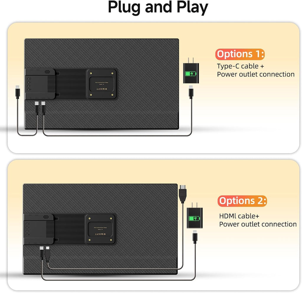 23.8' 2.5K 180Hz Portable Monitor - QHD Laptop Screen Extender 112% sRGB Wide Color HDR HDMI USB C Travel External Display with Stand Gaming Monitor for Computer PC Phone Game Console