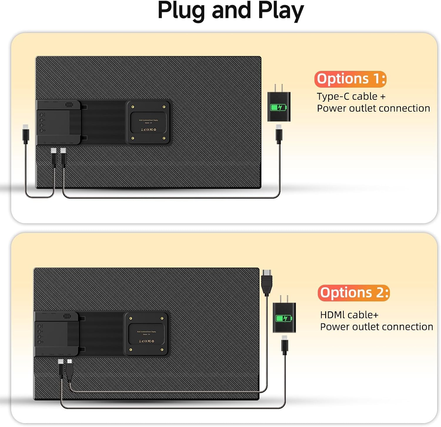 23.8' 2.5K 180Hz Portable Monitor - QHD Laptop Screen Extender 112% sRGB Wide Color HDR HDMI USB C Travel External Display with Stand Gaming Monitor for Computer PC Phone Game Console