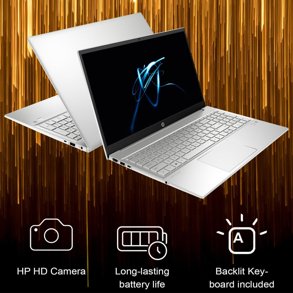 HP Pavilion Laptop, 15.6' FHD Touchscreen, 13th Gen Intel Core i5-1335U, 16GB RAM, 1TB PCIe SSD, Webcam, Fingerprint Reader, Backlit Keyboard, Wi-Fi 6, Windows 11 Home, Silver