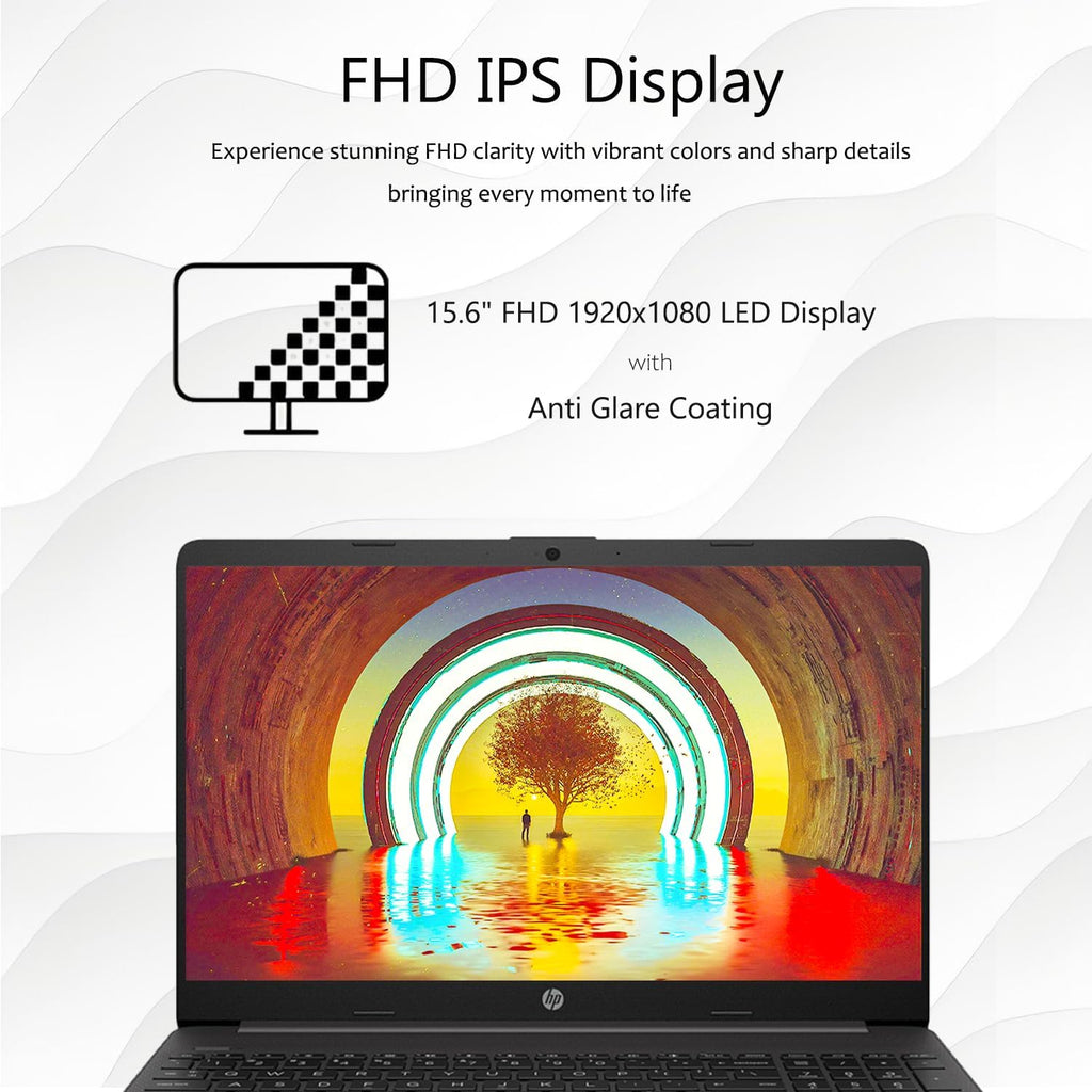 HP 15 Laptop(Include 1 Year Office 365), 16GB RAM, 256GB SSD, 15.6' FHD 1080p IPS Display, AMD Athlon Silver 3050U Processor, Ethernet Port RJ-45, SD Card Reader, Windows 11 Pro, WOWPC Recovery USB