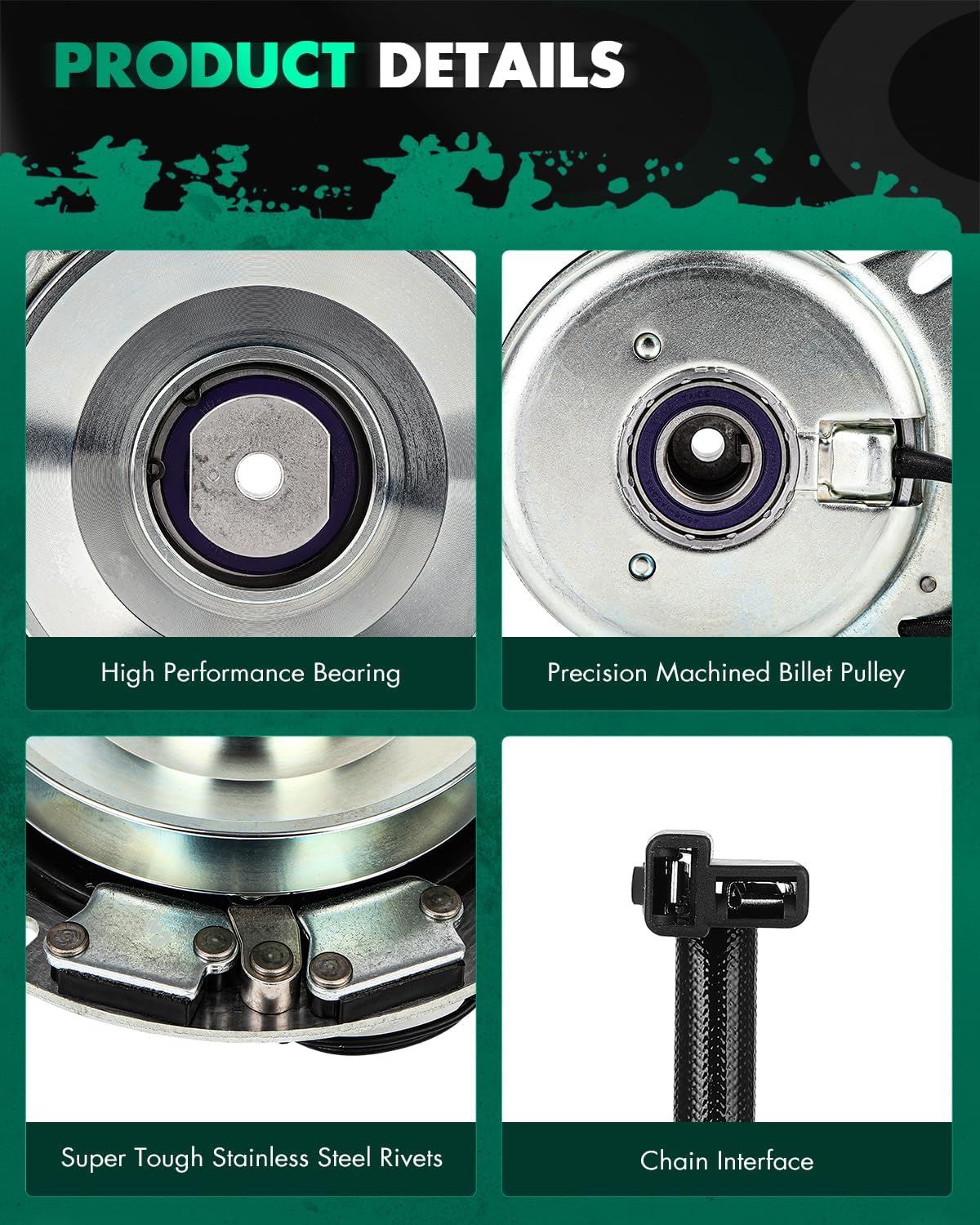 SCITOO PTO Clutch Fit for Dixon: 104515 539104515, for STENS: 255-827, for Warner: 5218-305 5218-221 Electric Lawn Mower