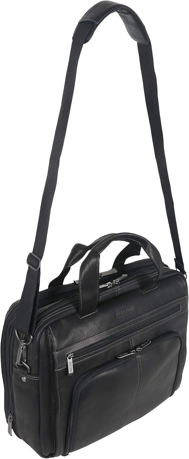 Kenneth Cole REACTION 'Out of the Bag' Manhattan Colombian Leather 15.6' Laptop Briefcase Travel Business Case Bag