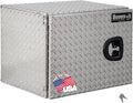 Buyers Products 1705200 Underbody Truck Tool Box with Barn Doors, 18x18x24 Inch, Diamond Tread Aluminum, Made in USA, Compression Latch, Weather Resistant, Toolbox for Flatbeds, Trailers & Work Trucks