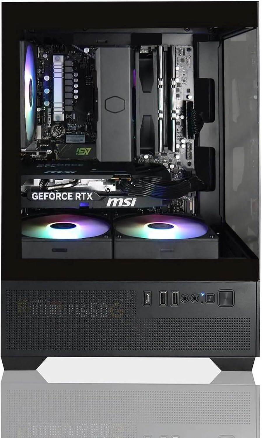 Mini-X Gaming PC - Core i5-11400F CPU, Arc B580 12G VRAM GPU, 32GB RAM, 1TB M.2 NVMe SSD, Windows 11 Home Black