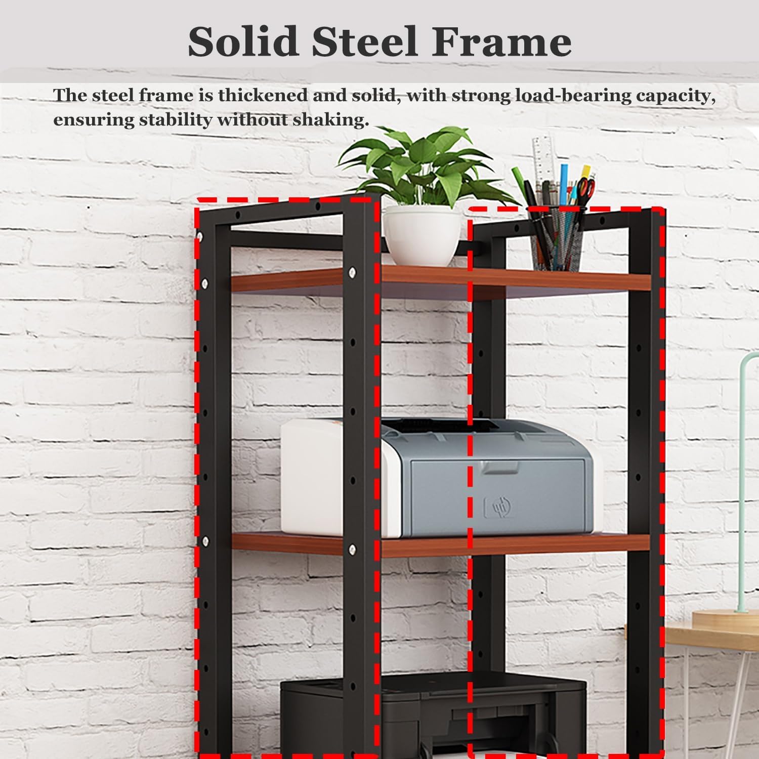 5 6 7 Tier AV Media Cabinet Stand, 4.6FT Tall Audio Tower Rack, Corner TV Stand With Adjustable Shelf, Modern Stereo Racks for Living, Gaming, Recording Room (Black-1, 7 Tier)