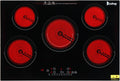 Winado 5 Burners Electric Ceramic Cooktop 30 inch, 220-240V Flat Top Stove, Multi-function Elecric Stove Top w/9 Heating Level, Kid Safety Lock, Sensor Touch Control, Timer Setting 7600W, No Plug