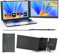 Laptop Screen Extender Monitor - Ultra-Thin Dual 14 inch IPS FHD 1080P Extended Monitors for 13'-17' Laptops Type-C/HDMI/USB-A Compatible with Windows Mac Travel Work