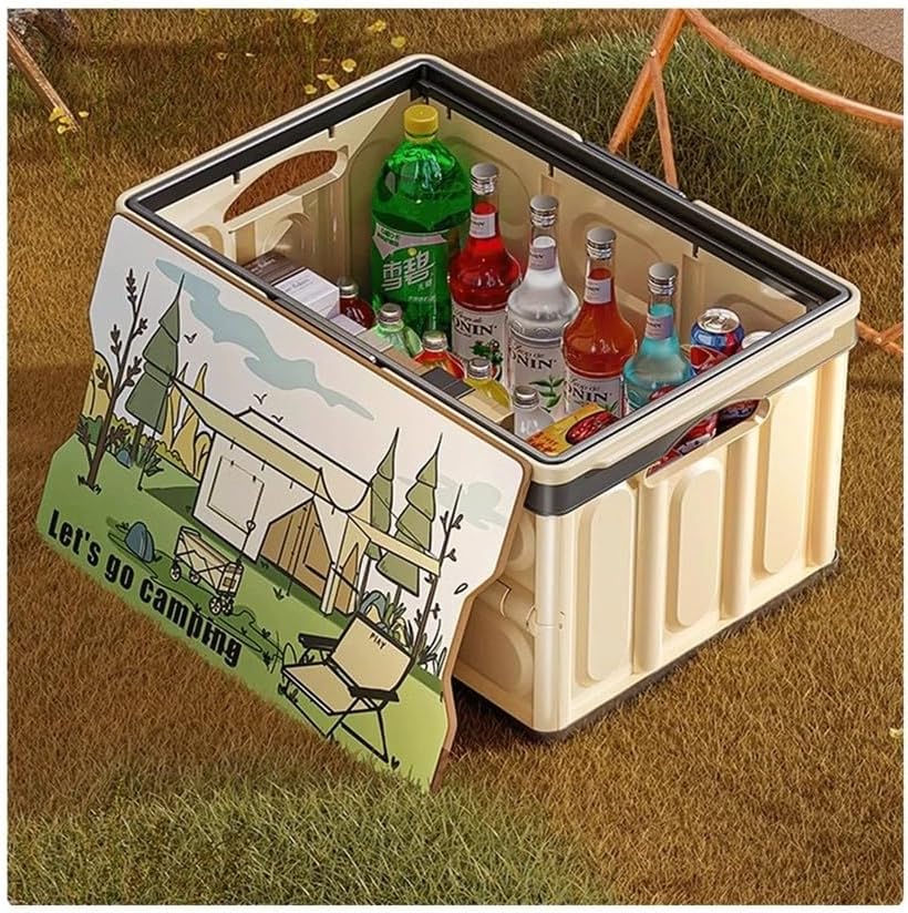 Storage White Home Toolbox Outdoor Camping Storage Box Foldable Picnic Organizer Portable Storage Box Car Emergency Spare Box for Garage