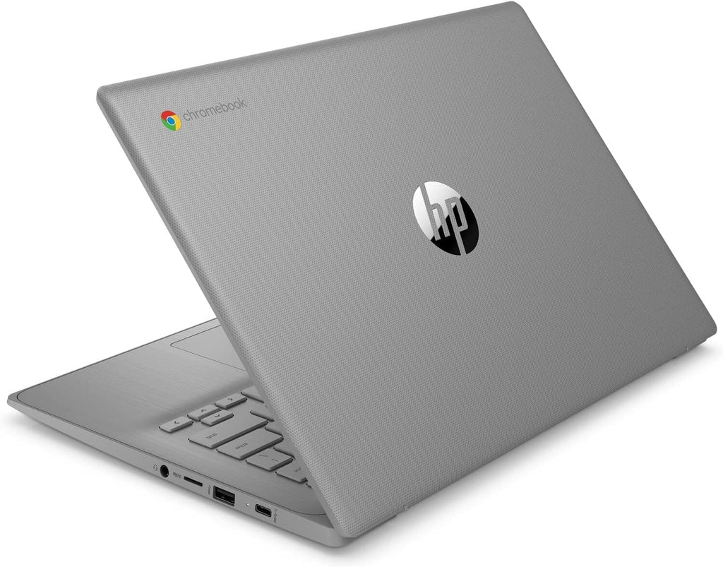 HP Chromebook 14a-ne0013dx 14' Intel Celeron N4120 1.1 GHz up to 2.6 GHz 4GB RAM 64GB eMMC Intel UHD Graphics 600 Chrome OS Laptop, Gray - 6X6Z1UA