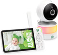 LeapFrog LF915HD Baby Monitor, 5' 720p Screen, 360° Pan & Tilt with 8X Zoom Camera, Color Night Vision, Night Light, Two-Way Intercom, Secure Transmission No WiFi