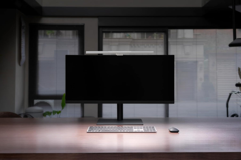 BenQ ScreenBar Pro LED Monitor Light Bar (Silver)- Ultrawide Lighting, Motion Sensor, Adjustable Brightness/Color Temperature, Eye-Care USB-C Monitor Lamp, No Glare, Curved Monitors, Monitor accessory