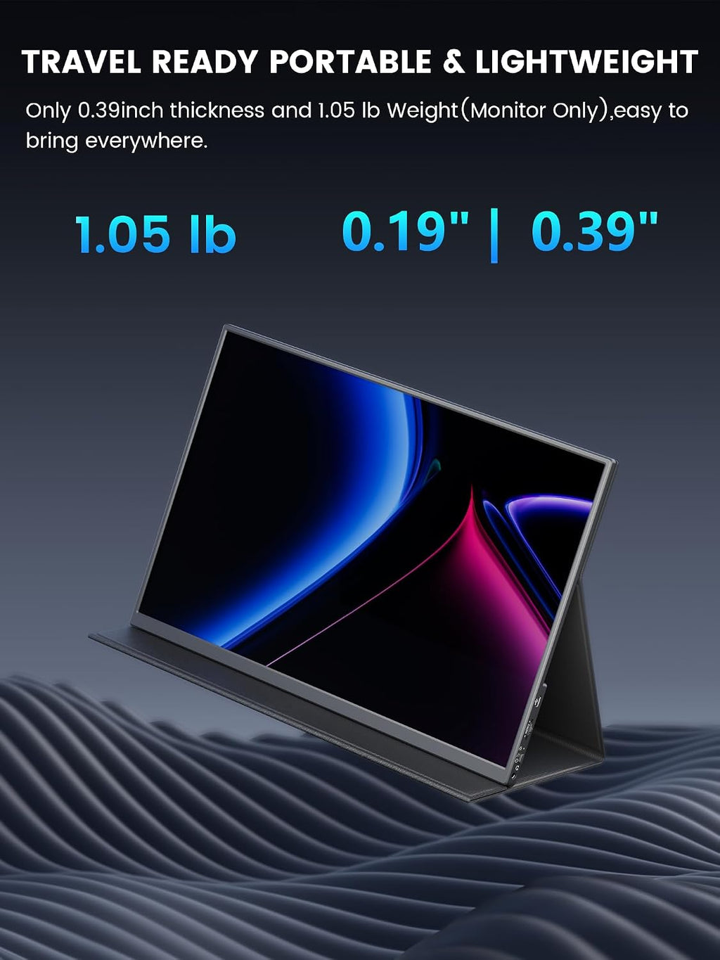 MAGICRAVEN 4K Portable Monitor, 14.5' IPS Laptop Screen, Slim Lightweight 1500:1 Dual USB C HDMI Gaming Display with Speakers, Travel Monitor for PC Phone PS5/4 Xbox Switch