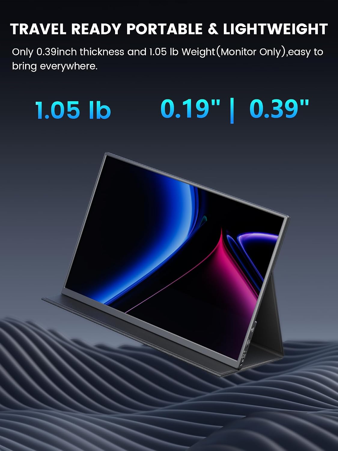 MAGICRAVEN 4K Portable Monitor, 14.5' IPS Laptop Screen, Slim Lightweight 1500:1 Dual USB C HDMI Gaming Display with Speakers, Travel Monitor for PC Phone PS5/4 Xbox Switch