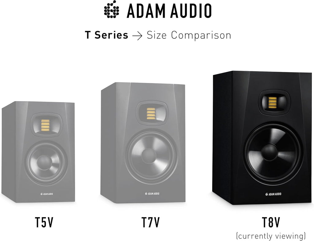 ADAM Audio T8V Studio Monitor for recording, mixing and mastering, Studio Quality Sound (Single)