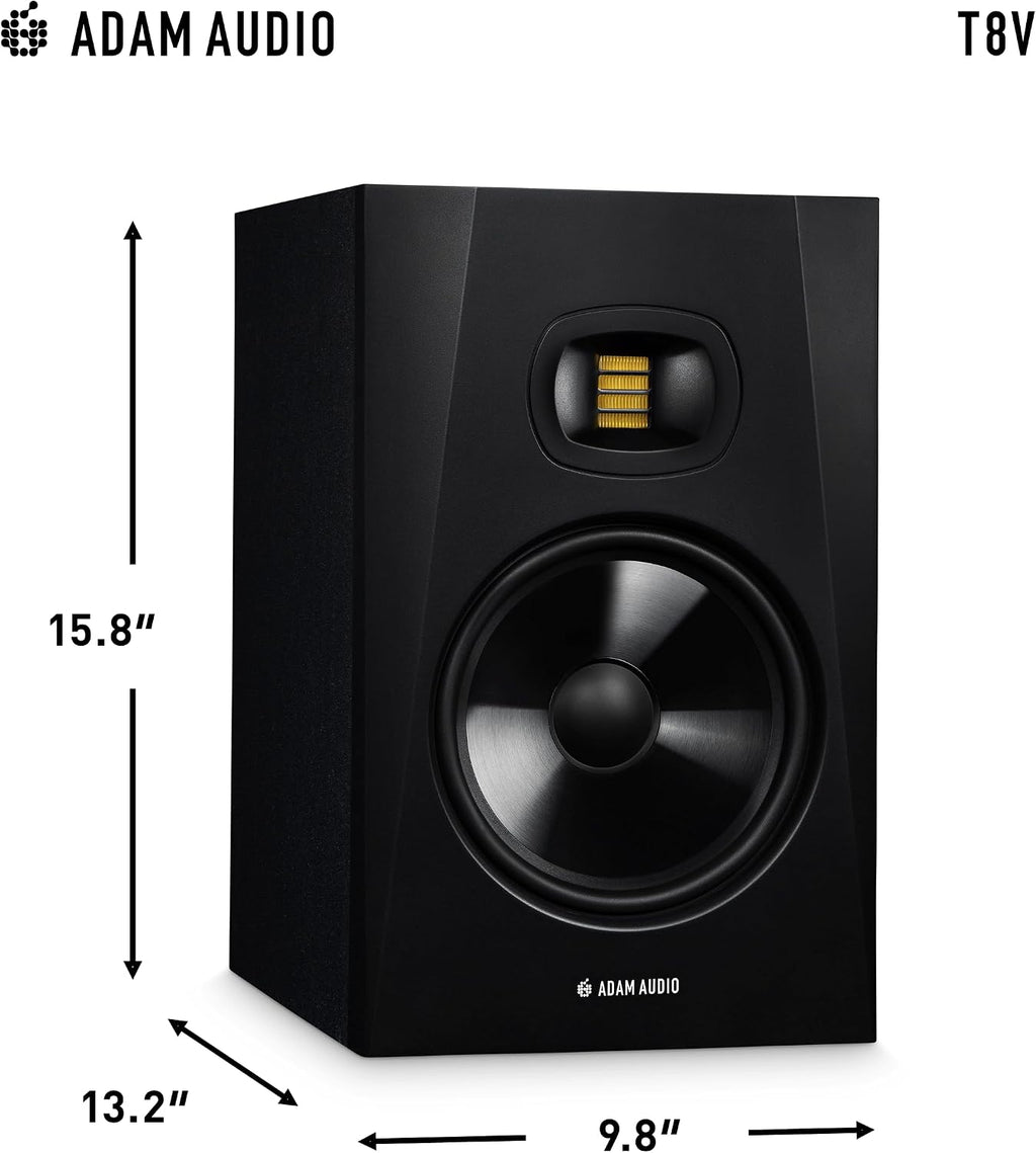 ADAM Audio T8V Studio Monitor for recording, mixing and mastering, Studio Quality Sound (Single)