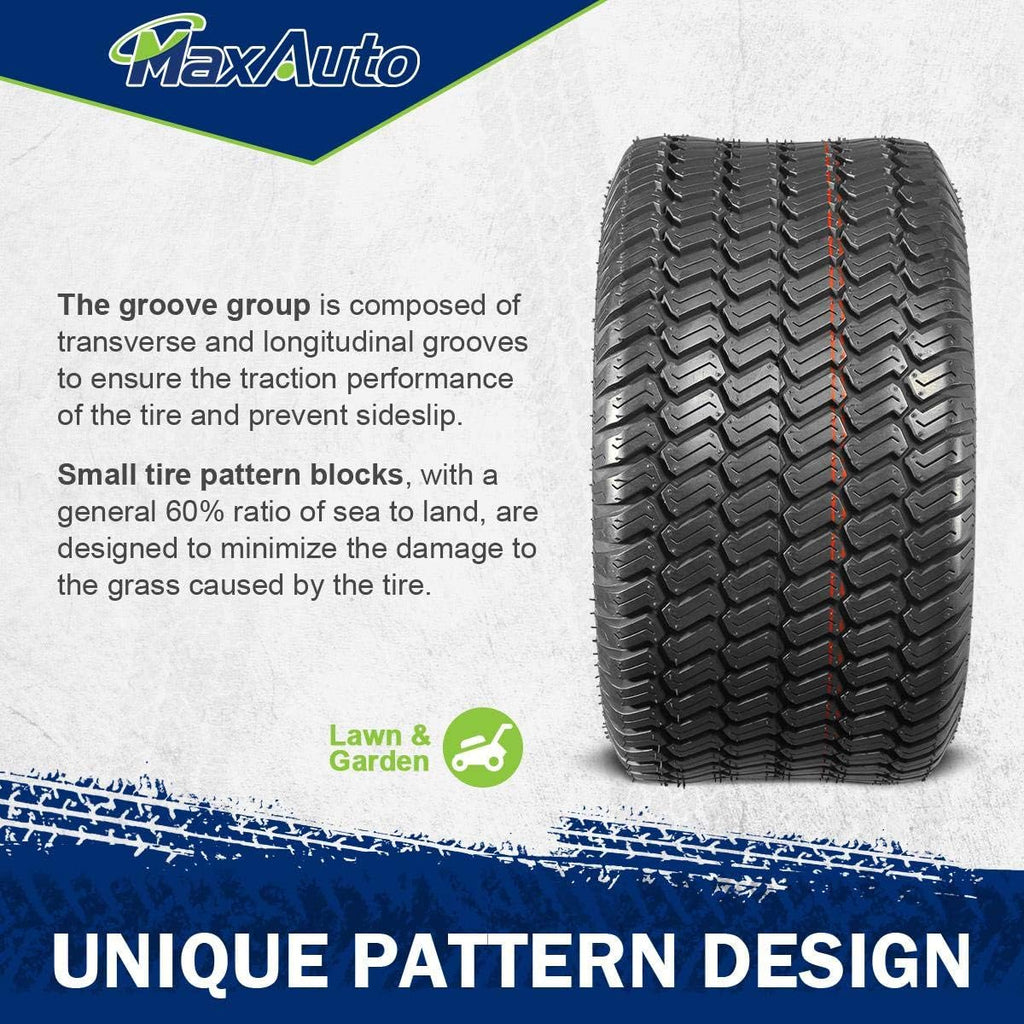 MaxAuto 20x10.00-10 Lawn Mower Tires 4-Ply 20x10x10 Tire - Suitable for Golf Carts, Turf Equipment & Tractors, Professional Groundskeepers