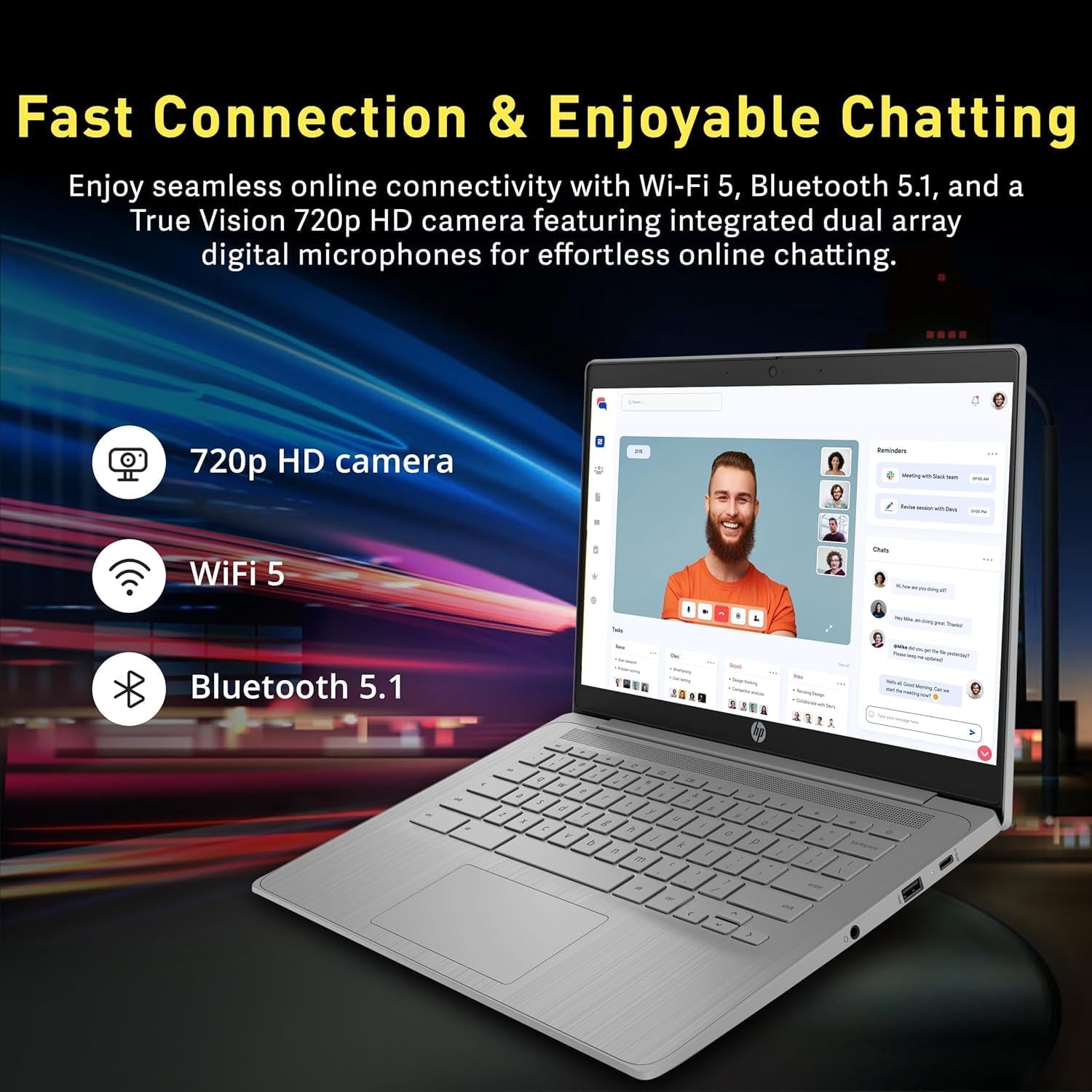 HP Chromebook 2025 Flagship 14' HD Laptop for Student Business, 4-Core Celeron N4120 CPU, 4GB RAM, 564GB Storage (64GB eMMC + 500GB Ext), Webcam, WiFi, Long Battery, HubxcelAccessory, Chrome OS