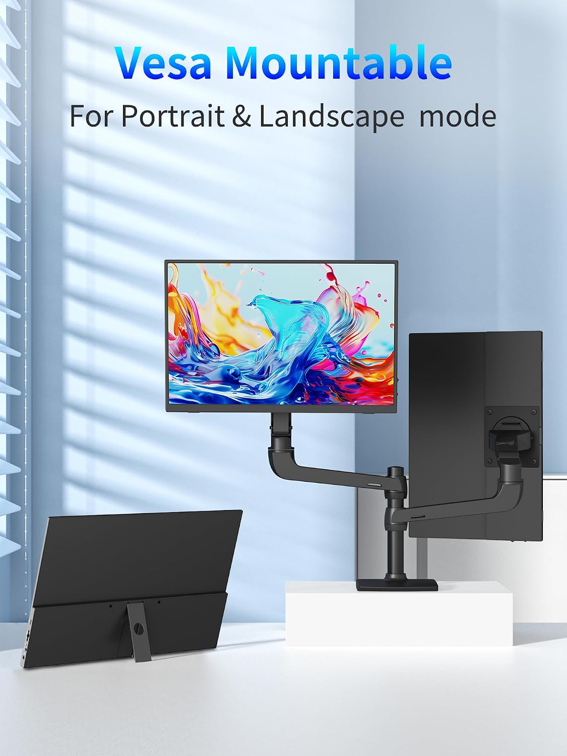 MAGICRAVEN 4K Portable Monitor, 13.3' UHD IPS Laptop Screen, Slim Lightweight Dual USB C HDMI Computer Gaming Display with Speakers, Travel Monitor for PC Phone PS5/4 Xbox Switch