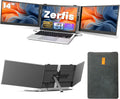 Laptop Screen Extender, Ultra-Thin 14' FHD 1080P Portable Monitor for Laptop, 2.2lbs Lightweight Triple Monitor Extender Plug & Play for 13'-17' Laptops, Compatible with Wins/Mac/Android/Chrome