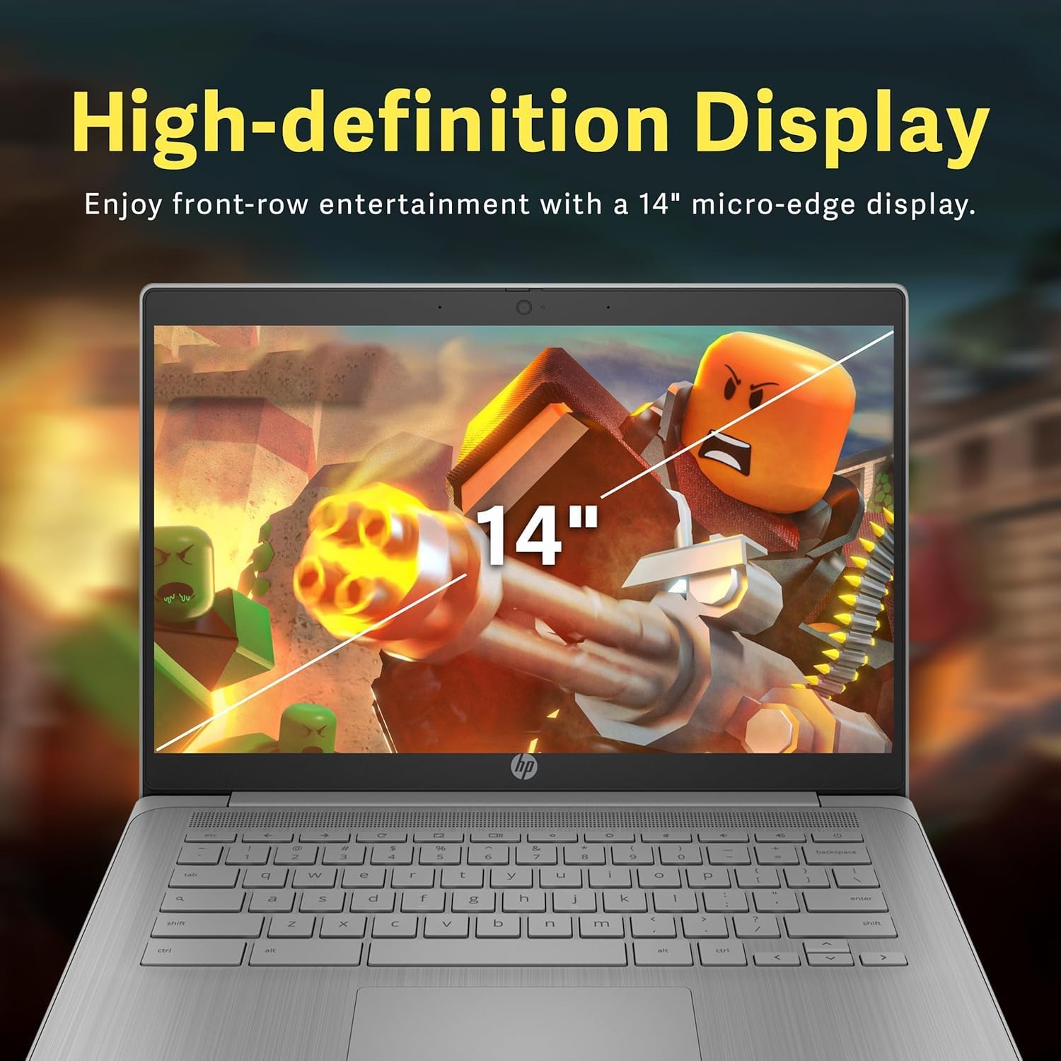 HP Chromebook 2025 Flagship 14' HD Laptop for Student Business, 4-Core Celeron N4120 CPU, 4GB RAM, 564GB Storage (64GB eMMC + 500GB Ext), Webcam, WiFi, Long Battery, HubxcelAccessory, Chrome OS