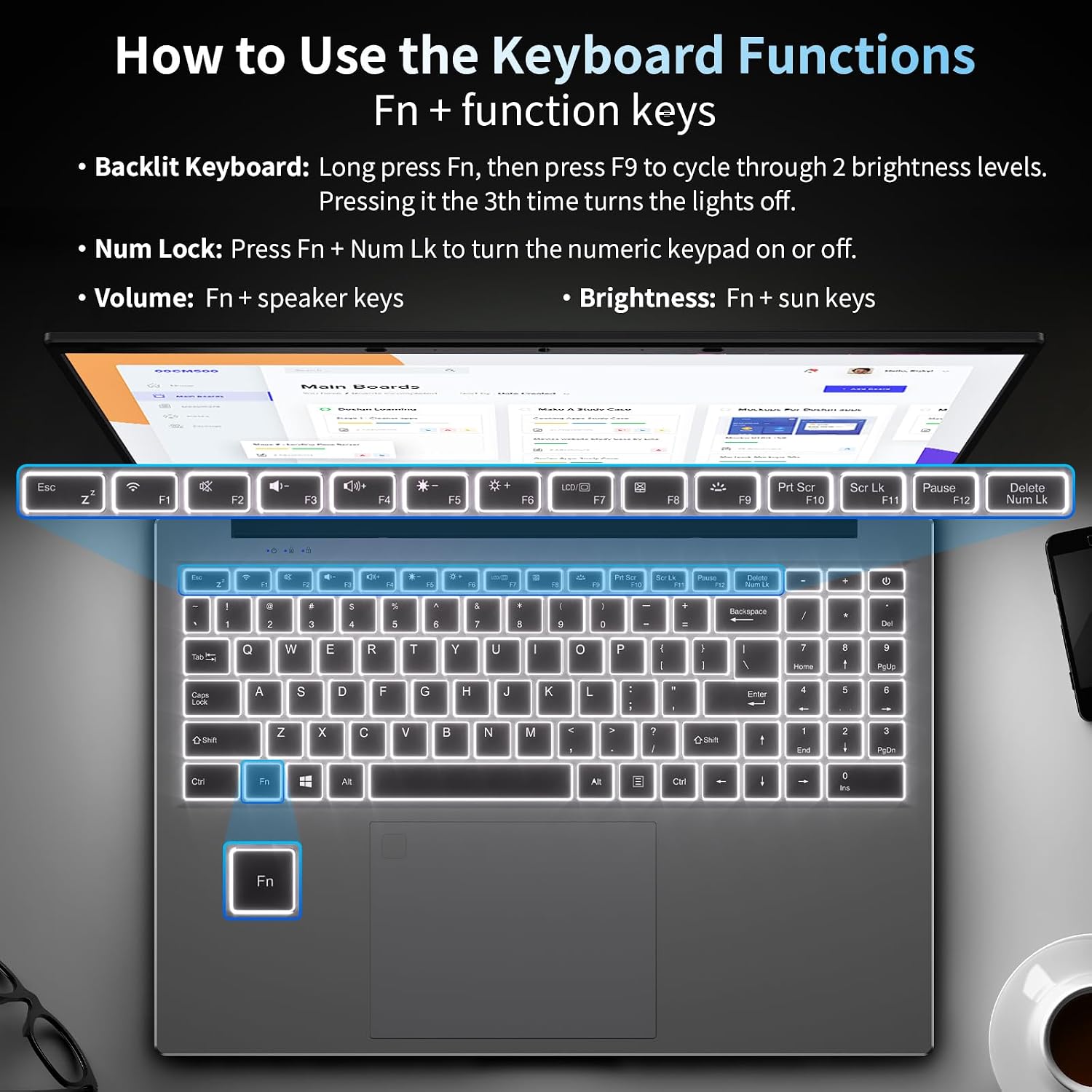 Auusda 16' Traditional Laptop Computer, i3 Processor 16GB RAM 1TB SSD Silver Laptops Notebook with Backlit Keyboard, Fingerprint, WiFi 6 Bluetooth 5.3 Laptops for Students & Office USB-C Port