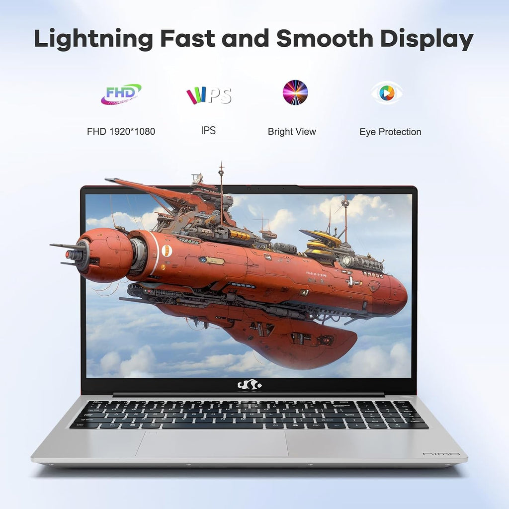NIMO 15.6' FHD-IPS-Laptop, Intel i5-12450H 8 Cores 16GB RAM 1TB SSD (Beat i7-11800H, Up to 4.4 GHz) 100W Type-C Fingerprint Backlit Keyboard for Professionals & Students Office, Study & Travel