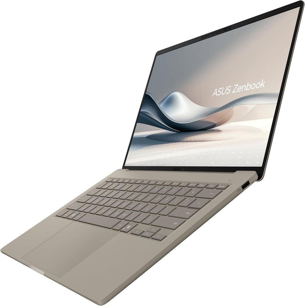 ASUS Zenbook A14; Copilot+ PC, Ultrathin Laptop, 14' WUXGA OLED, Snapdragon® X Processor, 16 GB Memory, 512GB SSD, Wi-Fi 6E, Zabriskie Beige, UX3407QA-DS52-CB