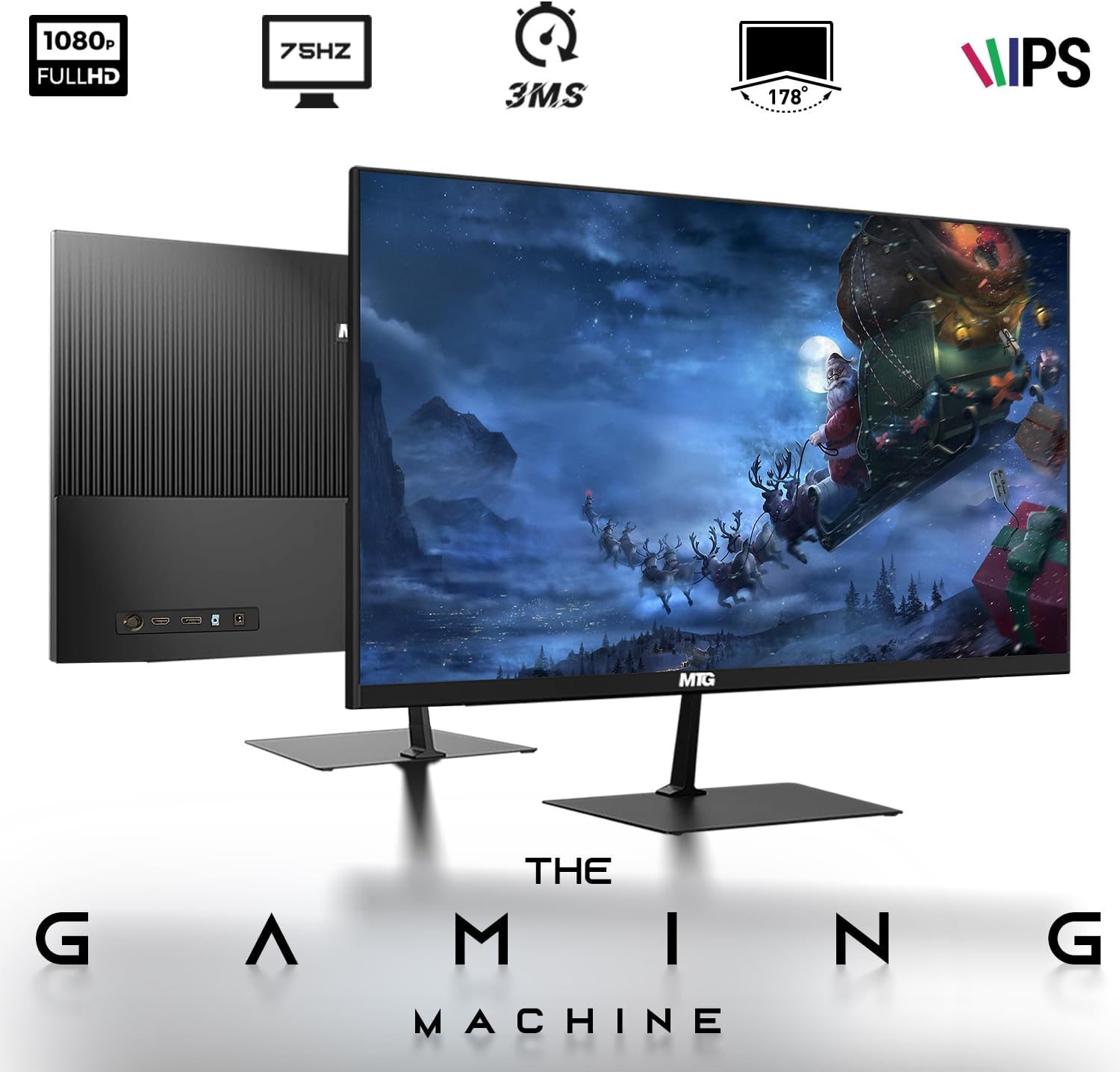 HP G3 Gaming Desktop PC, Core i7 6th Gen, GT 1030 Graphic, 16GB RAM, 480GB SSD | 2TB HDD, New Dual MTG 24-inch Monitor, RGB Keyboard Mouse, Speaker, Webcam, WiFi, Windows 11 Pro (Renewed)