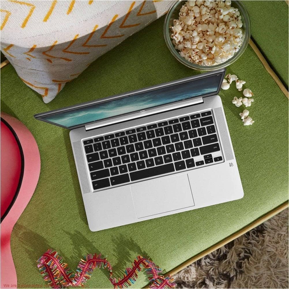 HP Chromebook 14a-na0052tg 14-inch HD Laptop PC Intel Celeron N4120 UHD Graphics 600 4GB RAM 64GB eMMC Thin Computer Notebook w/ WiFi & Bluetooth Webcam USB-C Google Chrome OS Mineral Silver (Renewed)