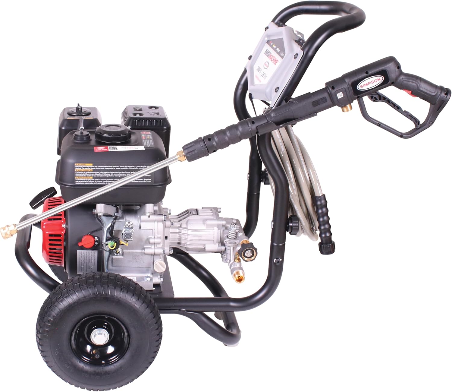 Simpson 3400 PSI Gas Pressure Washer and 15-Inch Surface Cleaner, 2.5 GPM Residential Power Washer, 25' Hose, Clean Machine, 49-State (CM61248-S)