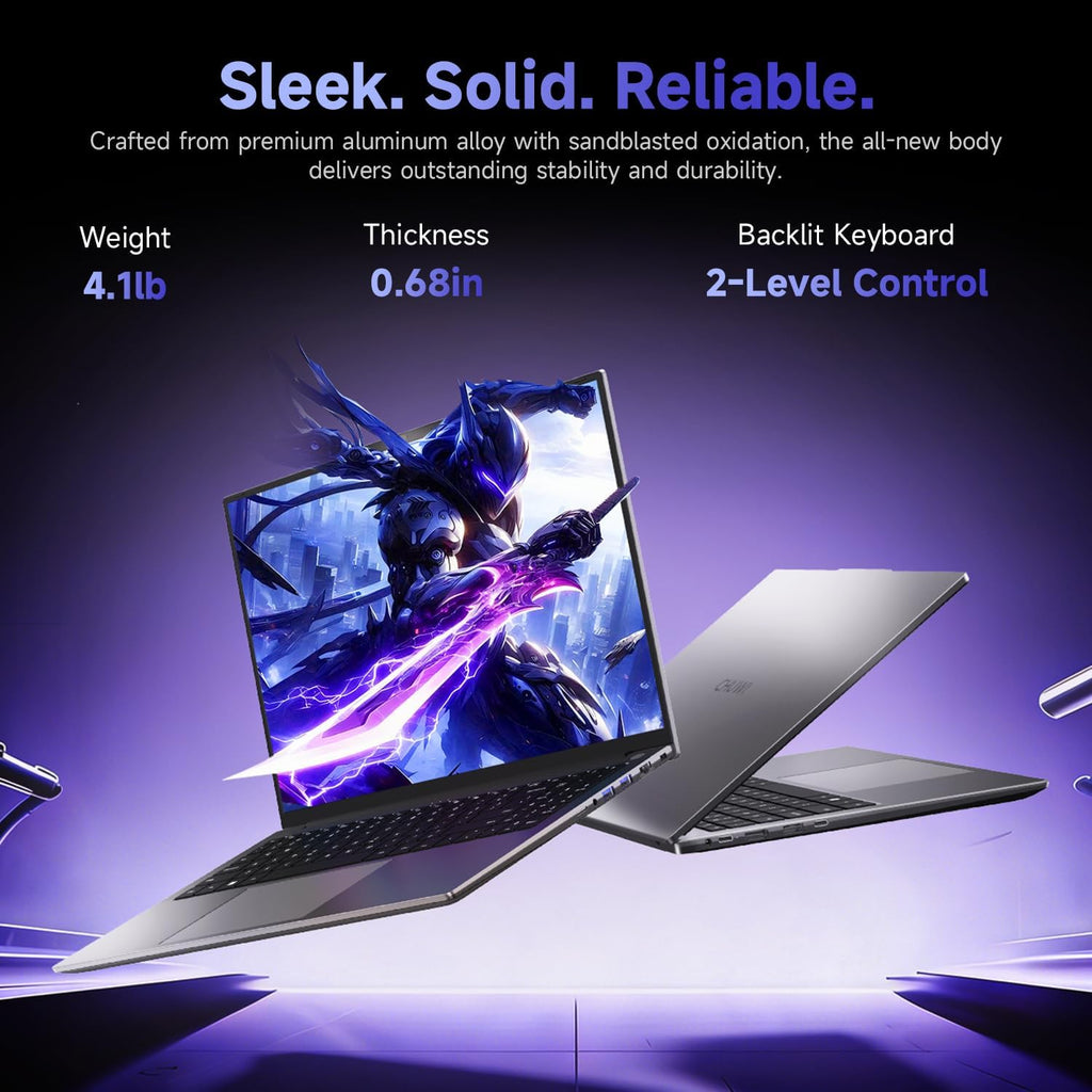 CHUWI Gaming Laptop 16'', AMD Ryzen 5 (Beat i7-1355U), 16GB RAM 512GB SSD, Windows 11 Pro Laptop with Office, IPS 2K Display, Backlit Keyboard, 74.1Wh, WiFi 6, BT 5.2, 4K HDMI