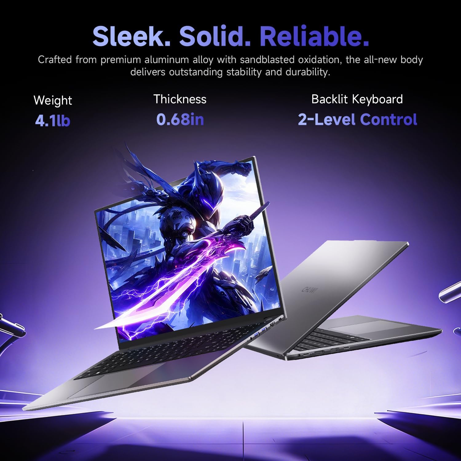 CHUWI Gaming Laptop 16'', AMD Ryzen 5 (Beat i7-1355U), 16GB RAM 512GB SSD, Windows 11 Pro Laptop with Office, IPS 2K Display, Backlit Keyboard, 74.1Wh, WiFi 6, BT 5.2, 4K HDMI