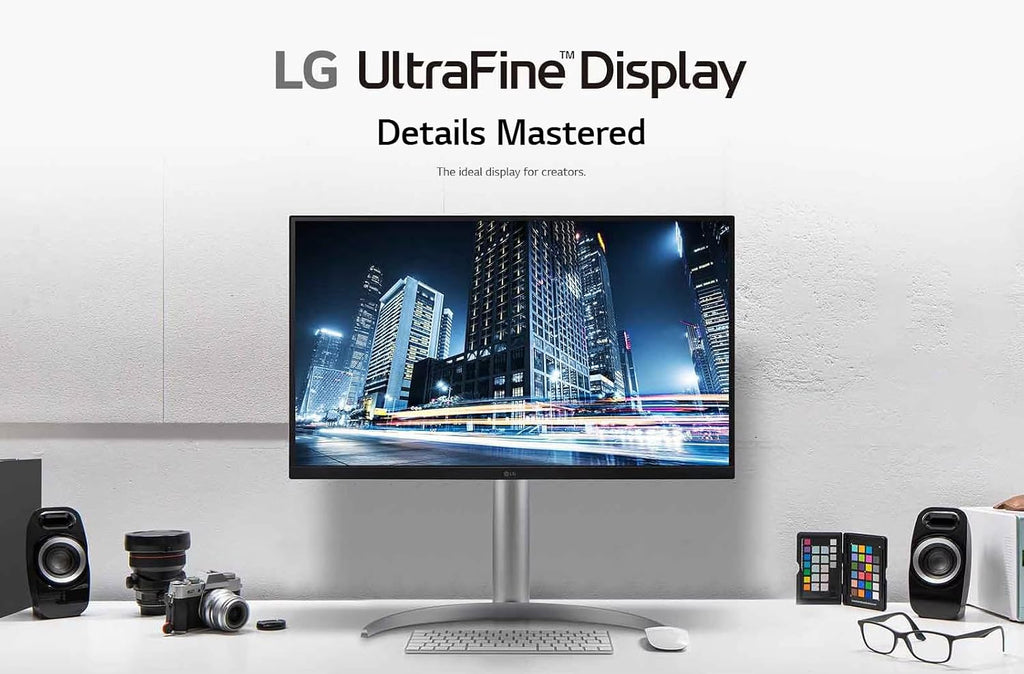 LG 27'' 4K (3840 x 2160) IPS Monitor with USB Type-C | AMD FreeSync | HDR 400, DCI-P3 95% | Built-in Speaker | 60Hz, 5ms | Compact Bezel (HDMI, DisplayPort) | White Monitor
