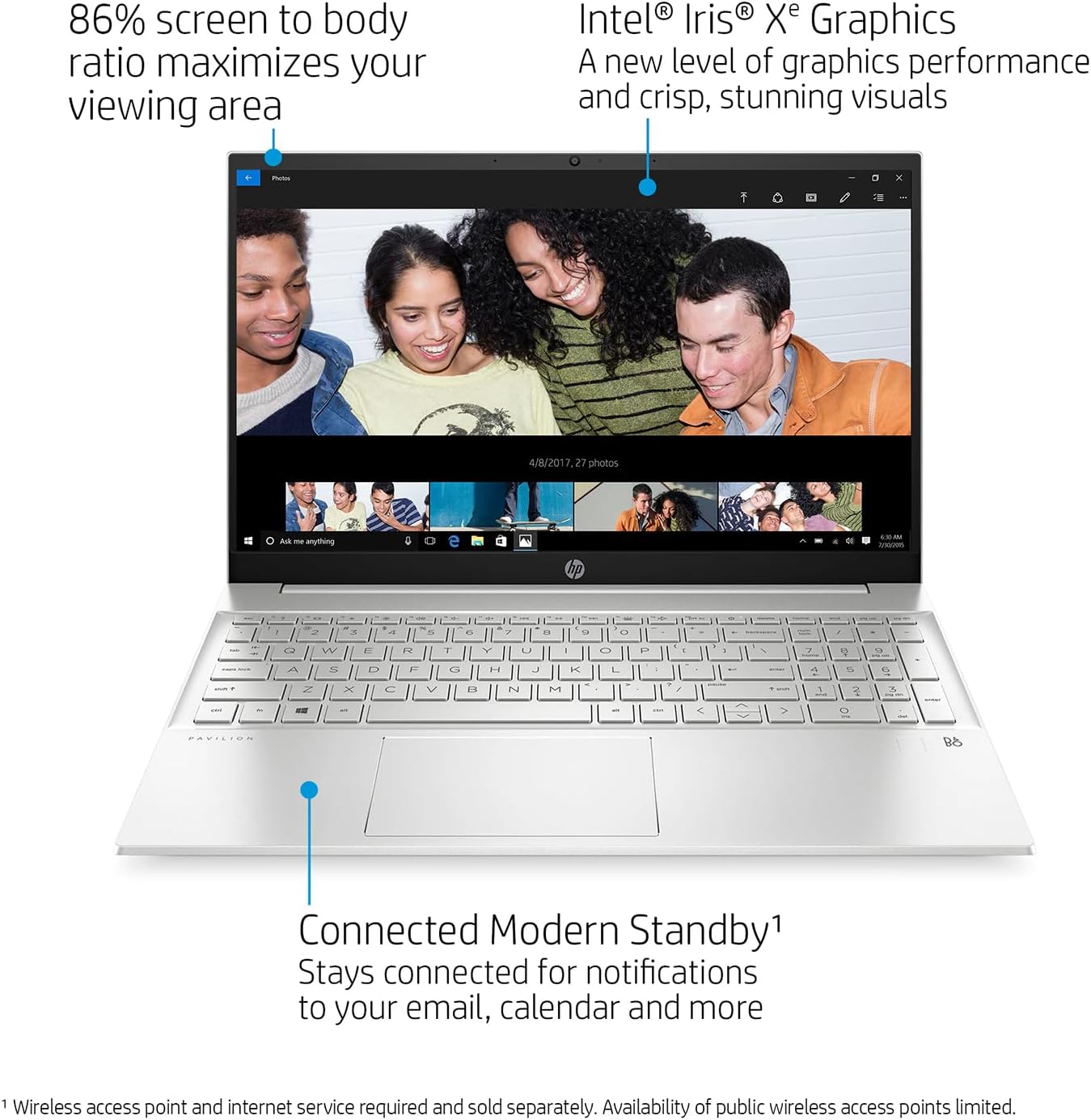 HP Pavilion Laptop, 15.6' FHD Touchscreen, 13th Gen Intel Core i5-1335U, 16GB RAM, 1TB PCIe SSD, Webcam, Fingerprint Reader, Backlit Keyboard, Wi-Fi 6, Windows 11 Home, Silver
