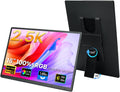 16' 2.5K Portable Monitor - QHD Laptop Screen Extender 100% sRGB Wide Color HDMI/USB C/USB A Travel External Display Stand Gaming Monitor for PC Windows MAC Computer Switch Phone Xbox PS4/5