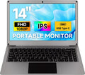 ELECROW 14 Inch Portable Monitor with Keyboard, Lapdock 1080P FHD IPS Display with Built-in Battery, USB C External Computer Monitors Compatible with Raspberry Pi, Phone, Mini PC, Mac, Game Console