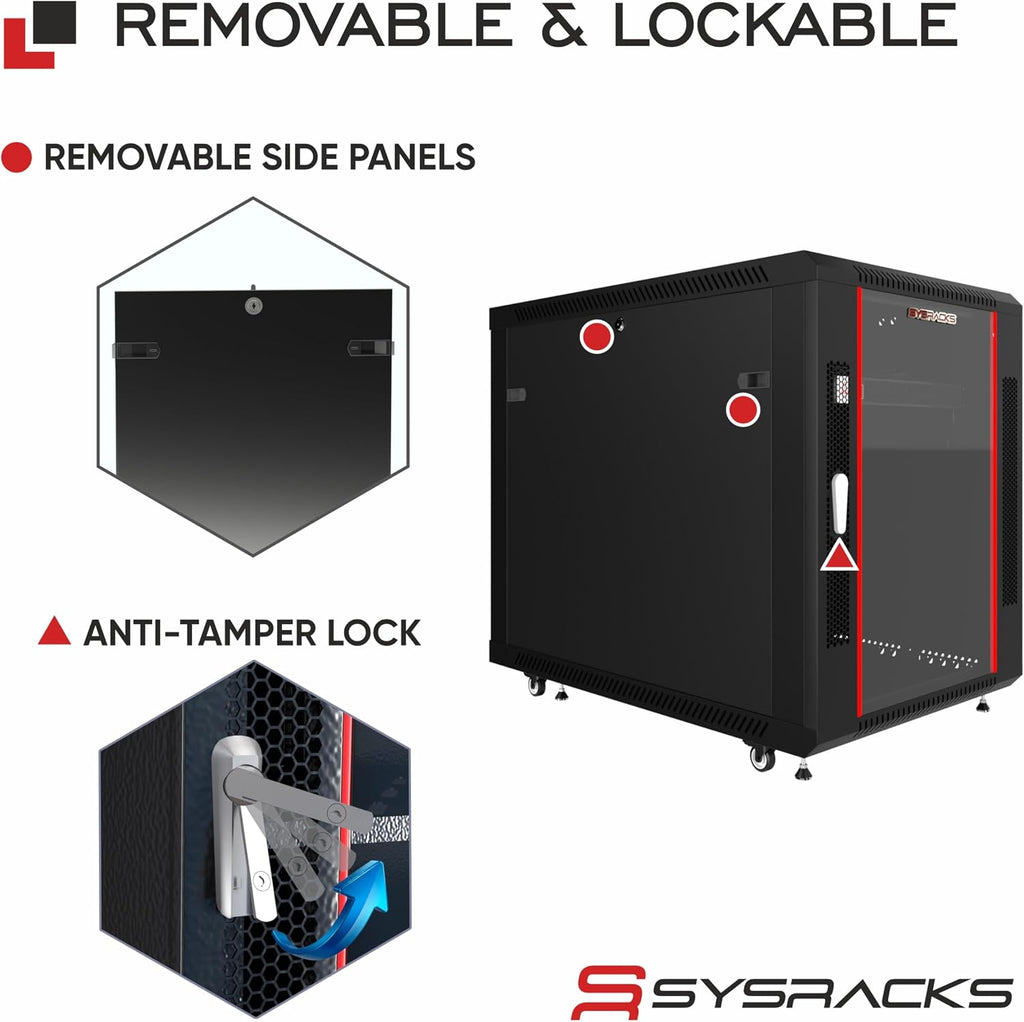 15U Server Rack Cabinet 35' Deep, Deployment-Ready Network Rack Enclosure with PDU, Fan & Shelf, Rolling IT Cabinet for Installers, AV Systems & Infrastructure