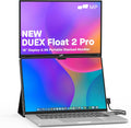 New Mobile Pixels Duex Float 2 Pro 2.5 K Portable Monitor, 16' Laptop Screen Extender (Built-in Kickstand), USB C/HDMI Stacked Monitor Extender with Dual Speakers, Windows, MacOS, Switch, Android