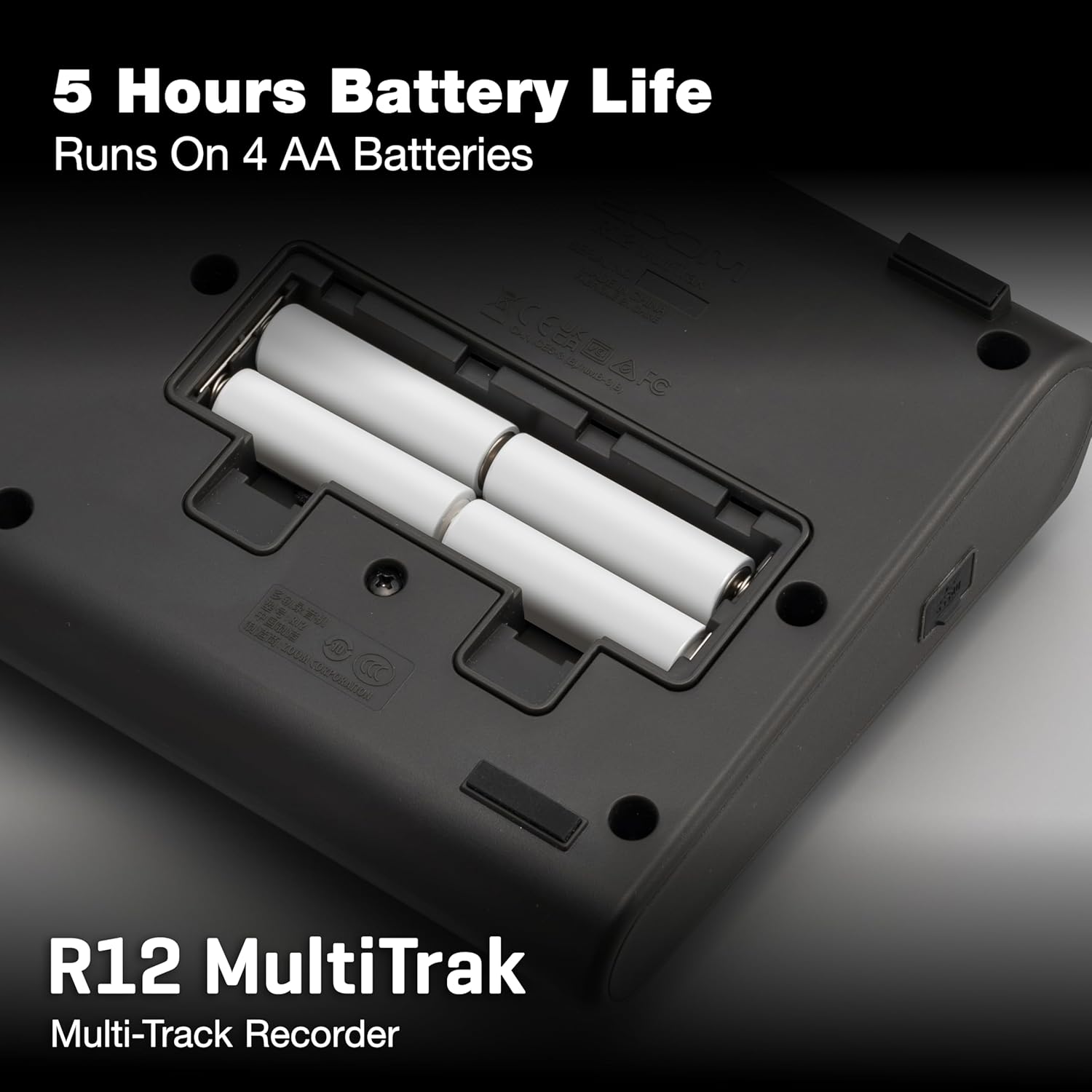 Zoom R12 Multi-Track Portable Recorder for Musicians, with 2 XLR/TRS Combo Inputs, 8 Tracks, Touchscreen, Onboard Editing, Effects, Drum Loops, Battery Powered, USB Audio Interface