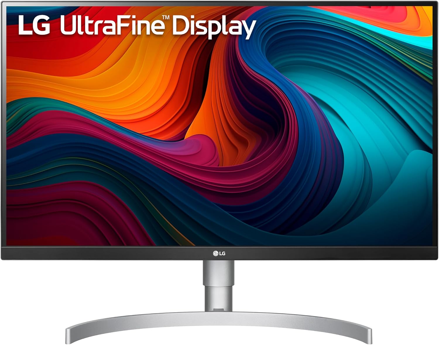 LG 27UN850-W Ultrafine Computer Monitor 27-Inch UHD 4K UHD 2160p IPS with VESA DisplayHDR 400 AMD FreeSync and USB-C - White/Silver
