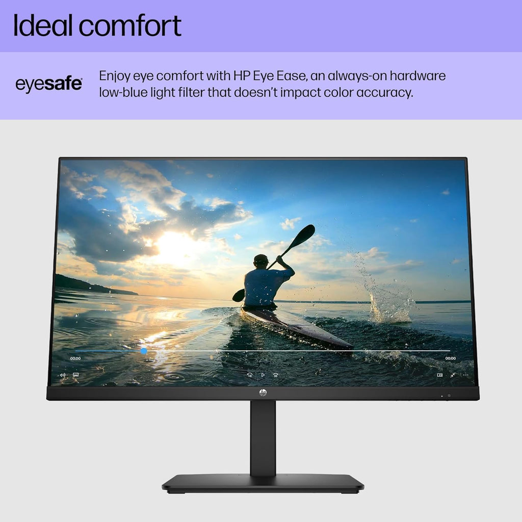 HP 27' FHD 100Hz Monitor with IPS Panel | Built-in Speakers, Eyesafe Display, 3-Sided Borderless, HDMI & DisplayPort, W/HDMI (27-inch)
