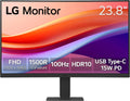 LG 24U421A-B 24-inch Full HD (1920 x 1080) Curved Computer Monitor, 100Hz, 5ms, HDR10, 3-Side Borderless, Switch, HDMI, USB Type-C 15W PD, Tilt Slim Stand, Black