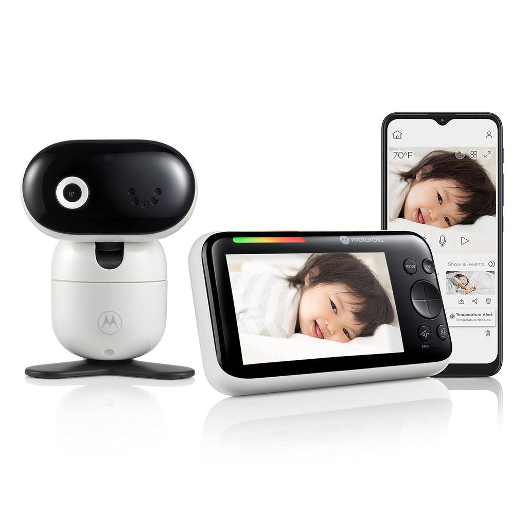 Motorola Nursery WiFi Baby Monitor with Camera, 5' Screen, Wall Mount, Long Range, 2-Way Audio, Temperature Sensor, Motorized, Lullabies, PIP1610 HD Connect