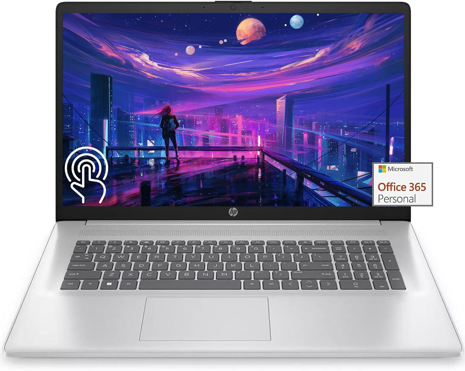 HP 17 Touchscreen Laptop Computer for Student and Business, 17.3' HD+ Touch Laptop, Intel Pentium Silver-N5030, 4GB RAM, 128GB SSD, 1 Year Microsoft 365, Wi-Fi, HDMI, Windows 11 Home in S Mode