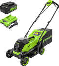 Greenworks 24V 13' Brushless (Push) Cordless Lawn Mower, 4.0Ah Battery and Charger