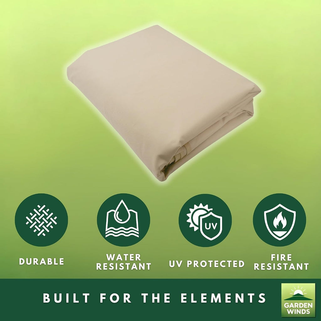 Garden Winds Reinforced RipLock 350 Replacement Canopy Top Cover Compatible with Ozark Trail 14' x 14' Pop Up Gazebo Models 30822, WMT-1414118B - Beige