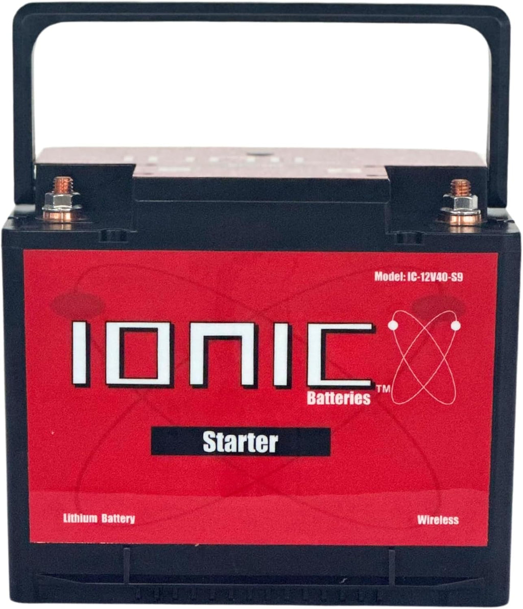 Ionic Lithium 12V 1400CA Marine Battery - Lightweight, Fast Charging LiFePO4 Battery with Bluetooth - IC-12V40-S9