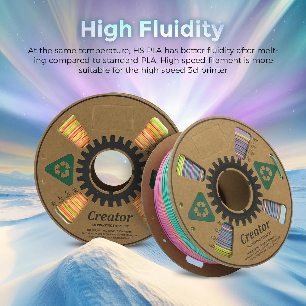 Flashforge Adventurer 5M 3D Printer with Extra 1KG HS PLA Rainbow Candy Filament