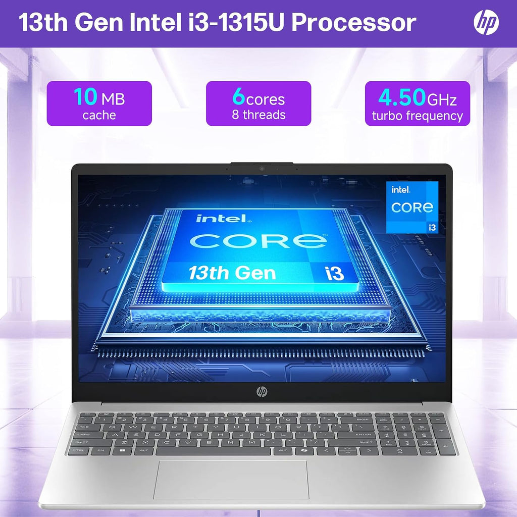 HP 2025 New 15.6' Touchscreen Laptop for Business & Student, 13th Gen Intel i3-1315U up to 4.5 GHz, 16 GB RAM, 512 GB SSD, Intel UHD Graphics, Copilot AI, Wi-Fi 6, Long Battery Life, Windows 11 Pro